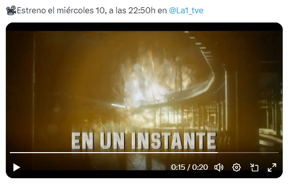 Captura de pantalla del momento en el que 'vuelan' con explosivos el Muelle de la Cía de Río Tinto