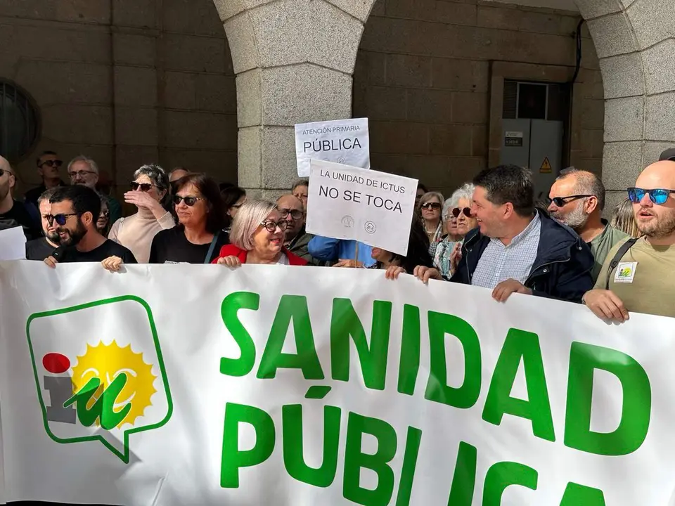 Rossi en la última protesta en defensa de la sanidad