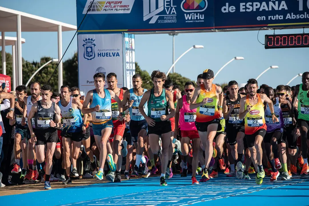 Yago Rojo durante la salida de la última 10K.