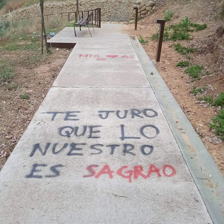 Pintadas en el sendero