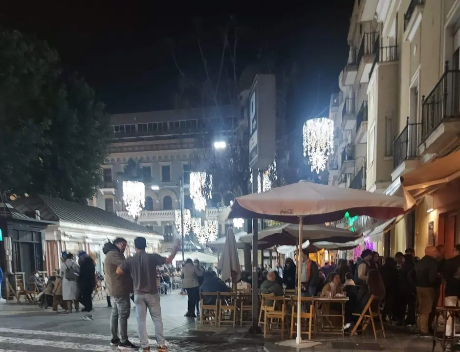 Terrazas en el centro de Huelva capital