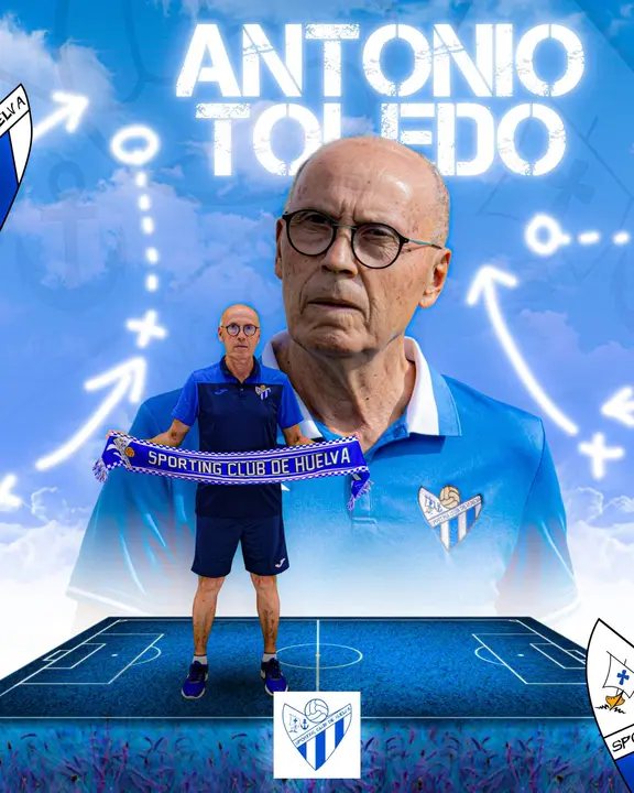 Antonio Toledo vuelve al banquillo del Sporting de Huelva, auxiliado por Jenny Benítez.