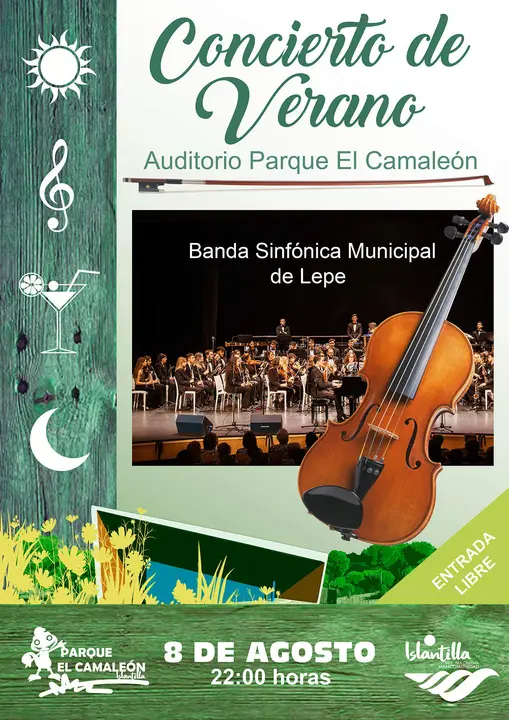 Cartel Concierto de Verano de la Banda Sinfónica Municipal de Lepe