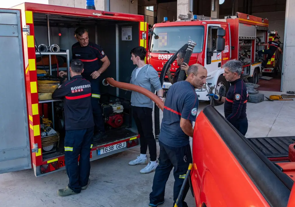 Preparativos en el Consorcio de Bomberos dependiente de la Diputación de Huelva