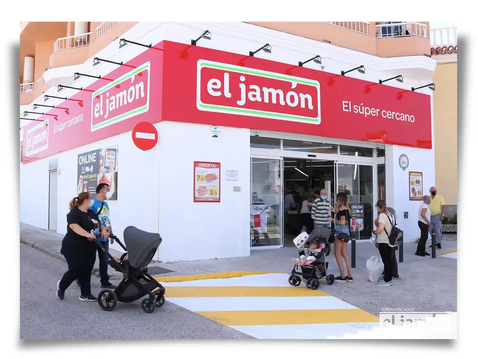 Entrada a un super El Jamón