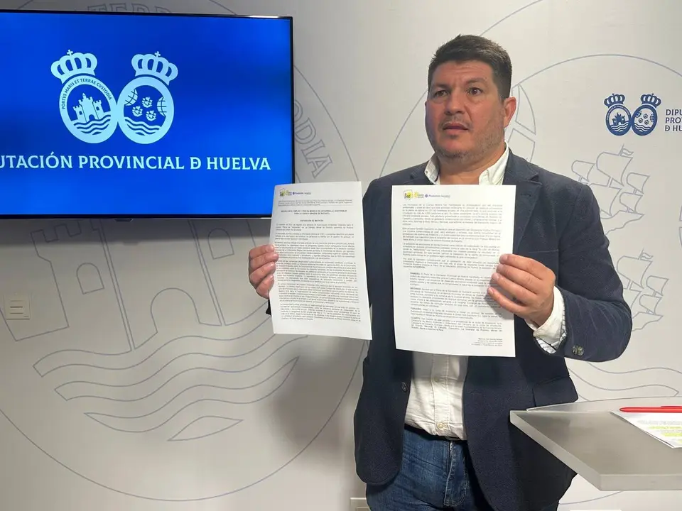 Marcos Toti en la Diputación provincial de Huelva