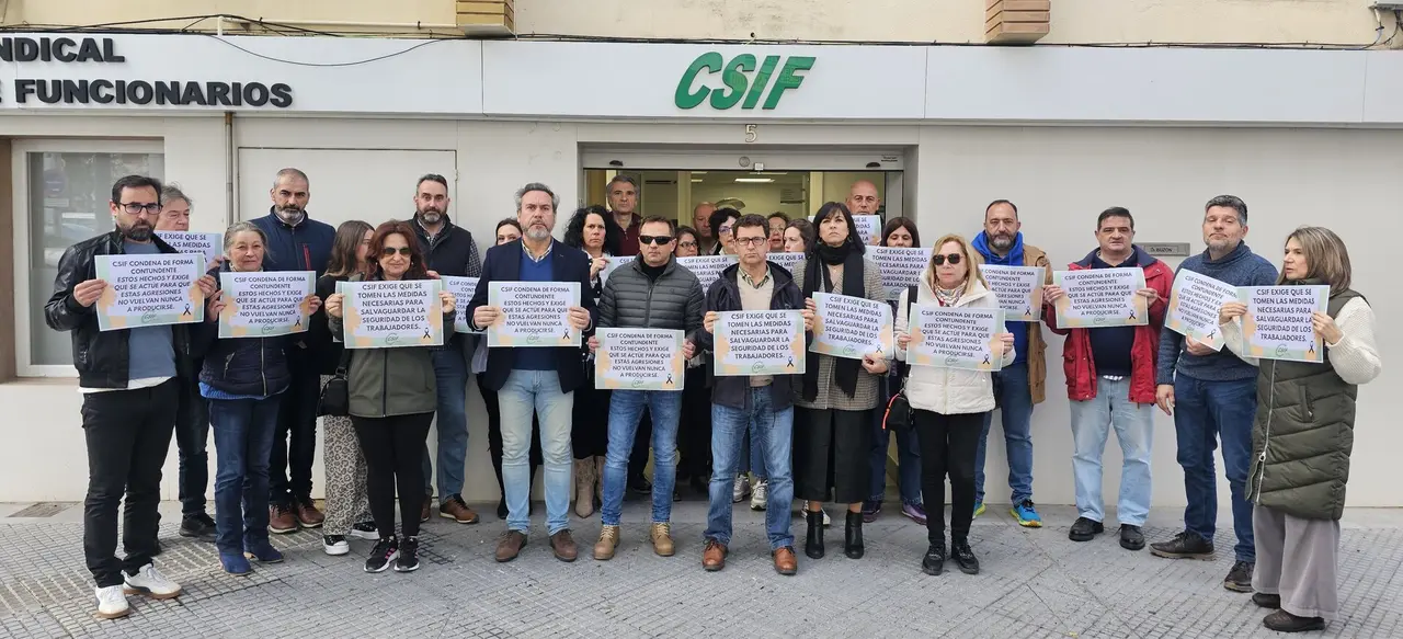Concentración de CSIF celebrada hoy