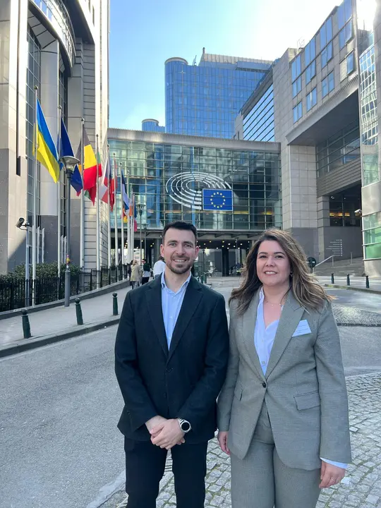 Rafael Ancio y Macarena Gómez en Bruselas