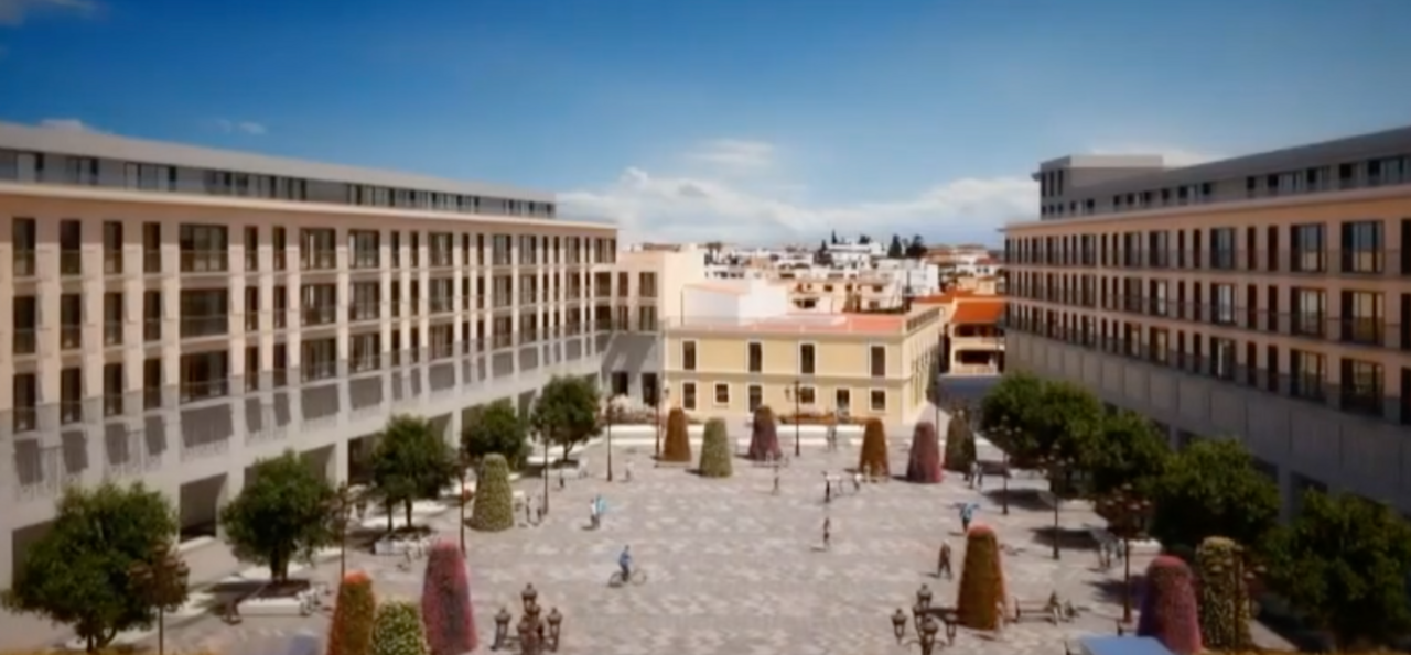 Imagen por ordenador de la nueva Plaza Mayor.