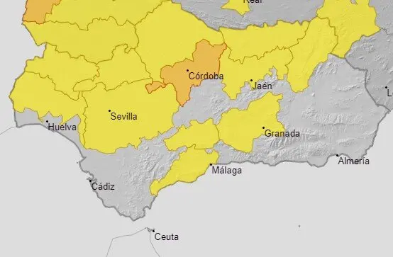 Avisos amarillos para hoy.
