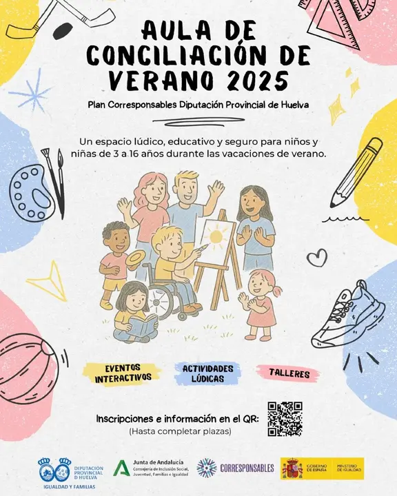 Cartel del aula de conciliación del Ayuntamiento de Beas. / Fotografía: Ayuntamiento de Beas.