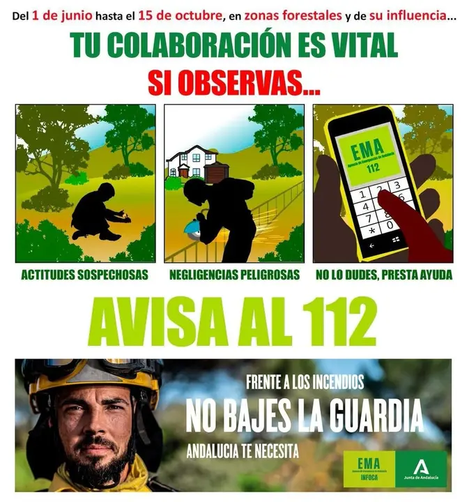 Plan para concicielciar sobre la peligrosidad de los incendios forestales.