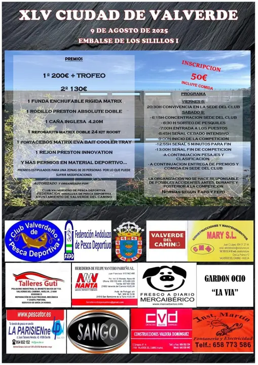 Concurso de pesca de Valverde del Camino / Fotografía: Ayuntamiento de Valverde del Camino.