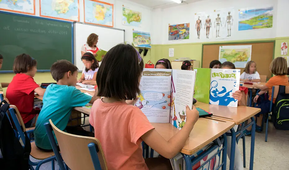 Alumnos de un colegio / Fotografía: Junta de Andalucía.