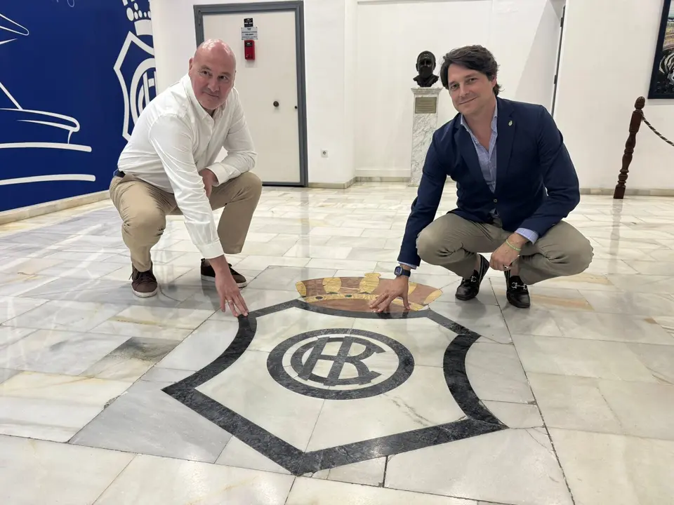 El presidente del Recreativo y su director deportivo.