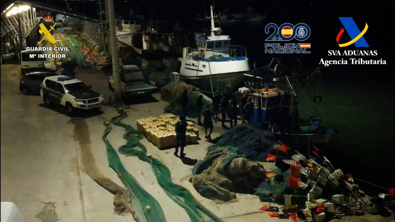 Operación antidroga en Isla Cristina / Fotografía: Guardia Civil