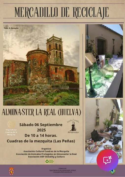 Cartel del Mercadillo de Reciclaje / Fotografía: Ayuntamiento de Almonaster la Real
