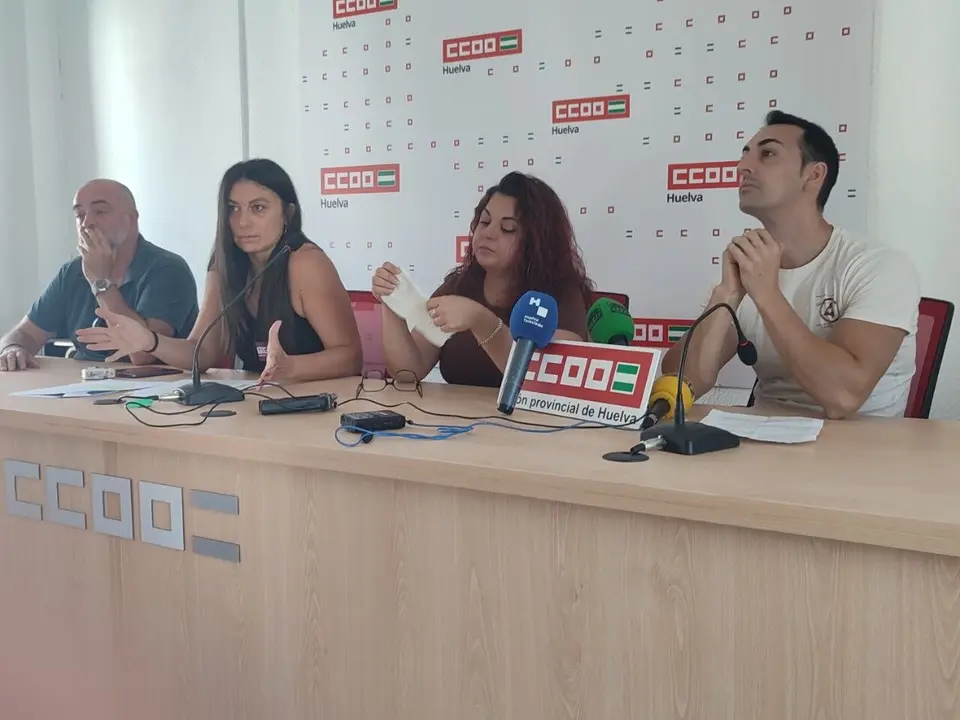 Rueda de prensa en la sede de CCOO.