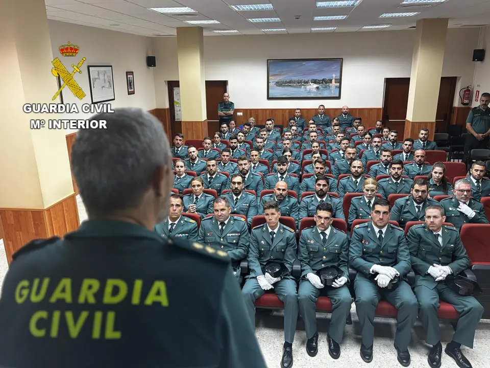 Los nuevos agentes de la Guardia Civil en Huelva.