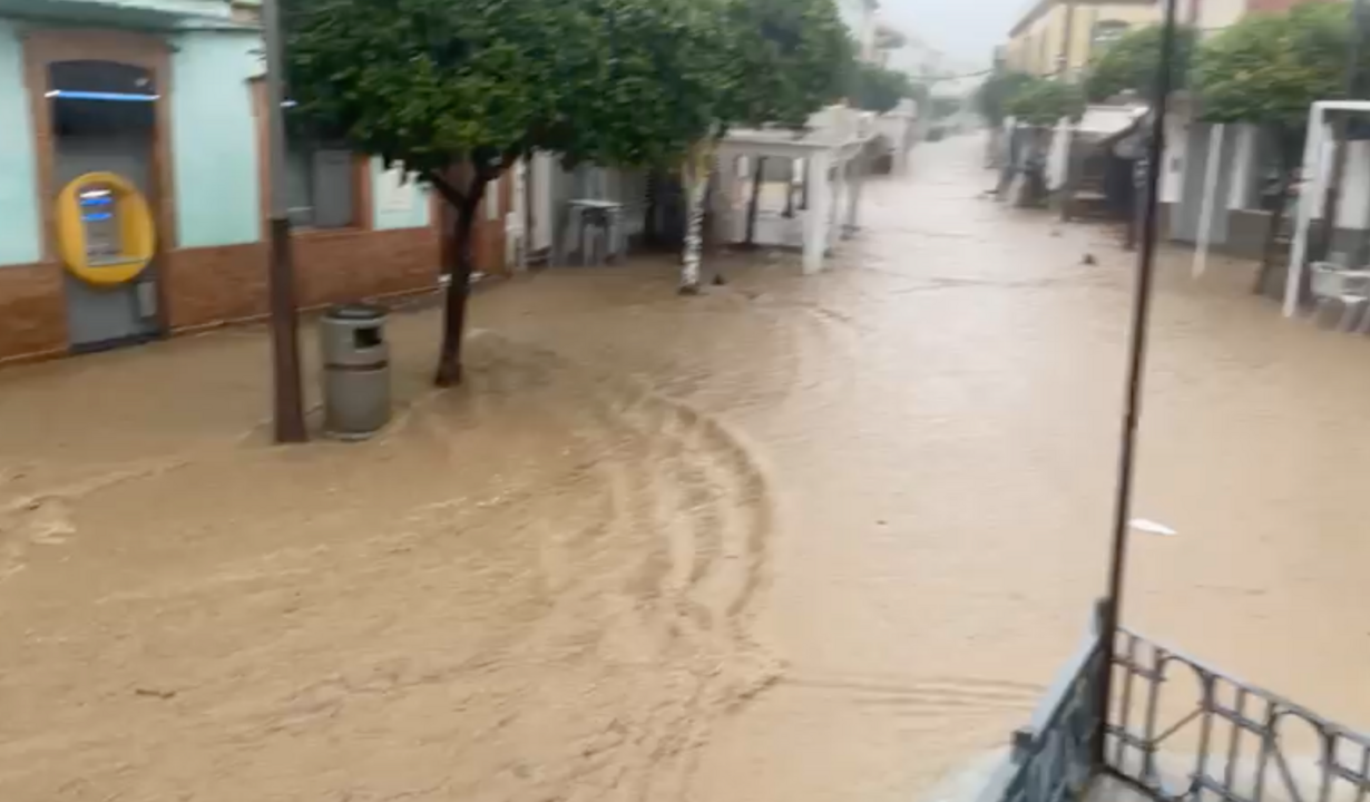 Inundaciones en Nerva / Fuente: Onda Minera.