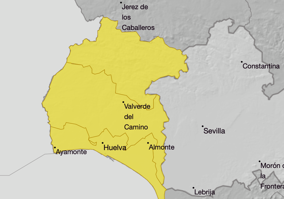 Aviso amarillo por lluvias en toda la provincia.