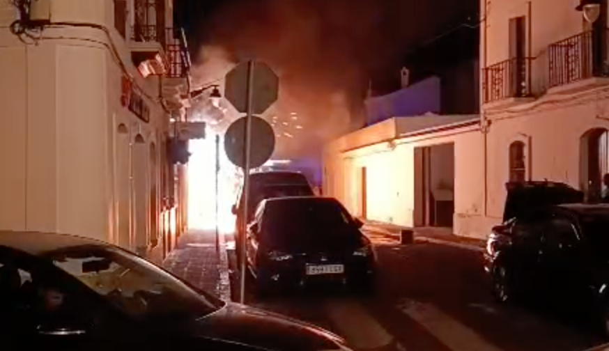 Quema contenedores en Cartaya.