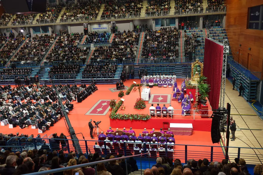 Imagen de la misa funeral en homenaje a los fallecidos en el accidente de tren de Adamuz.