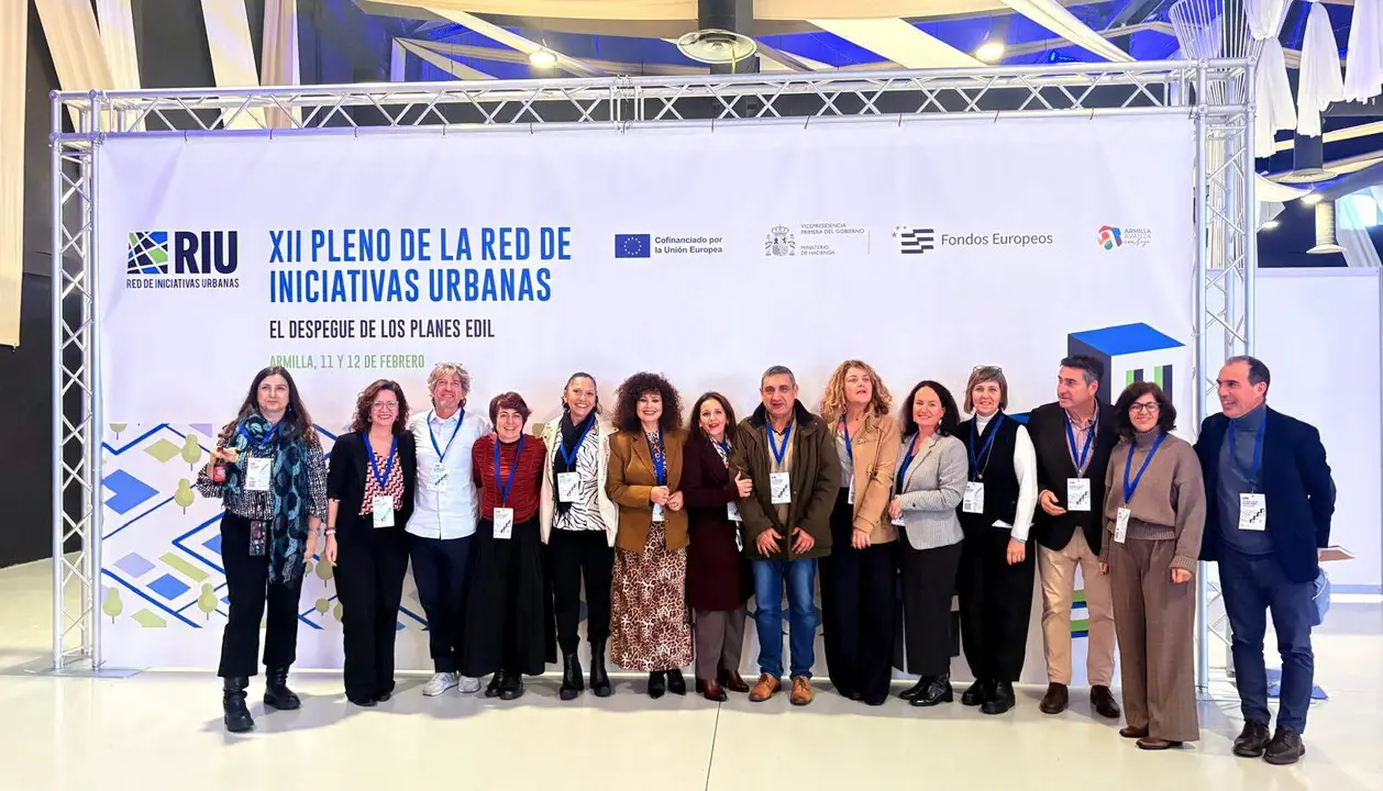 Representantes y t&eacute;cnicos de la provincia de Huelva en el pleno RIU