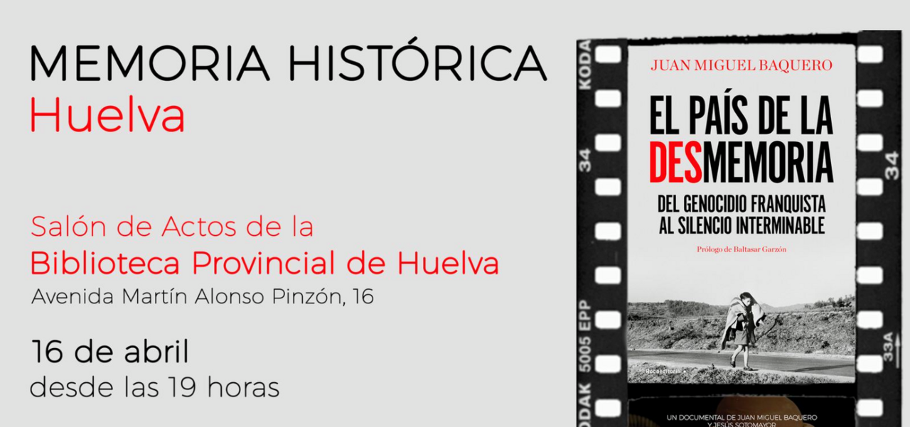La Biblioteca Provincial acoge la presentaci&oacute;n de &lsquo;El pa&iacute;s de la desmemoria&rsquo; de Juan Miguel Baquero