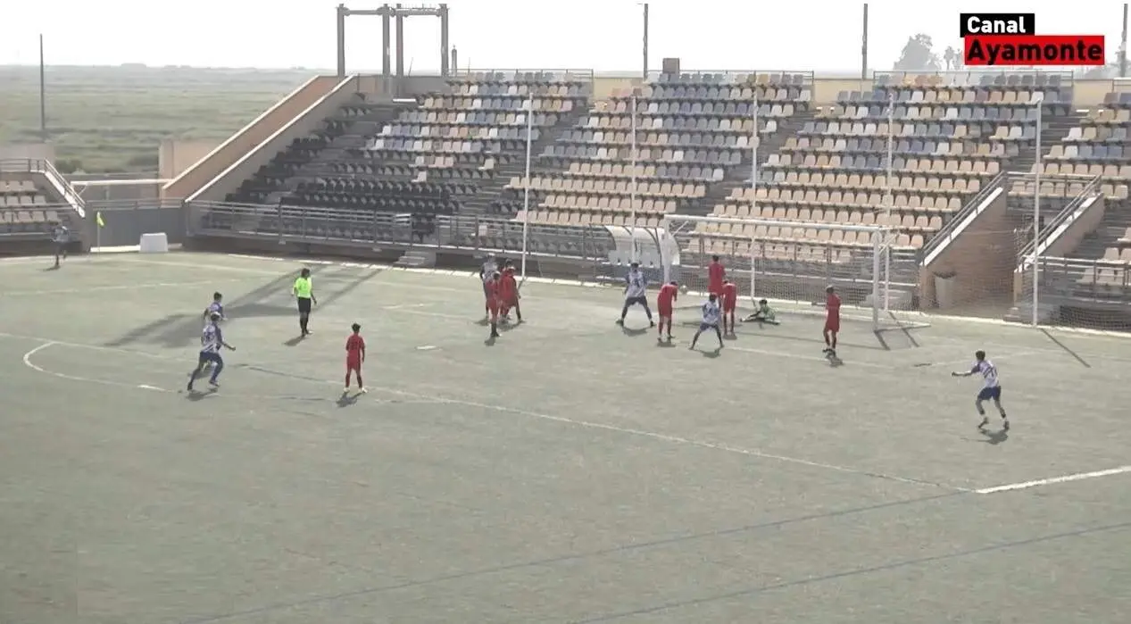 El momento del gol del Ciudad de Ayamonte