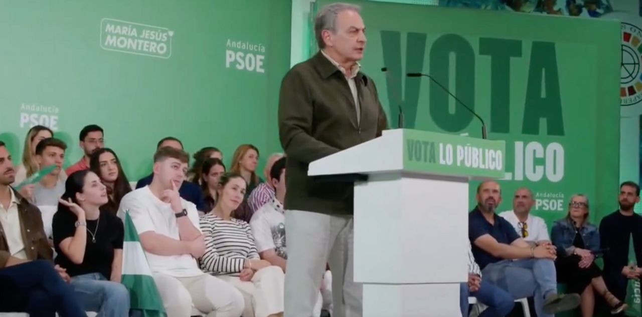 Jos&eacute; Luis Rodr&iacute;guez Zapatero, ayer en el mitin.