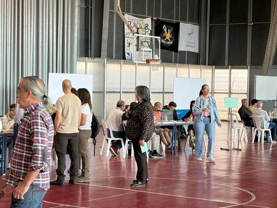 Un colegio electoral en San Juan del Puerto.