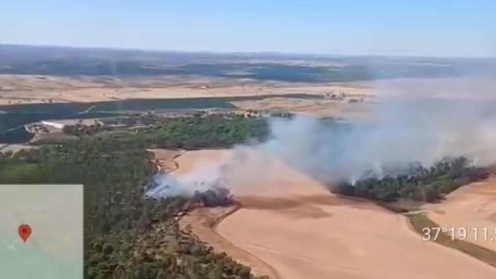 Declarado un incendio forestal en Villablanca