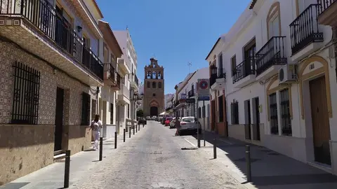 Centro de Lepe casi desierto estos días de espera. (Foto: Bella Cordero)