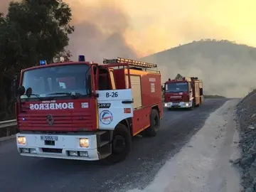 Efectivos del Consorcio de Bomberos de Diputaci&oacute;n en la zona de operaciones
