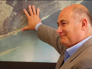 Rafael E. Romero marca la desembocadura del Tinto y el Odiel.