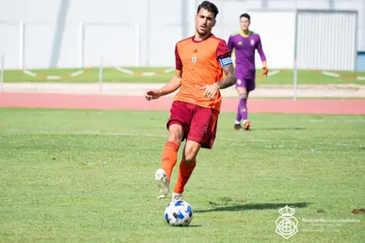 Diego Jiménez durante un partido con el Recreativo.
