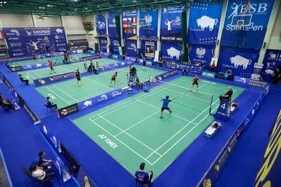 El CB IES La Orden compitiendo en la 'Champions' del bádminton.