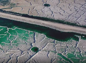 Imagen aérea de zonas estudiadas en los fosfoyesos.
