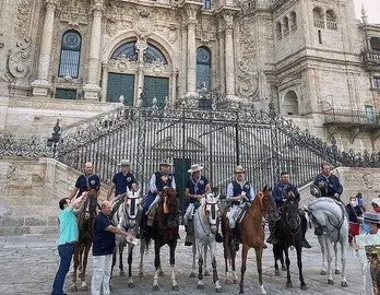 Primera expedición a caballo El Rocío-Santiago.