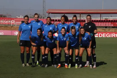 Alineación del Sporting de Huelva ante el Sevilla.