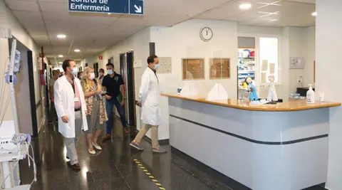 Visita a la zona de las autoridades sanitarias.