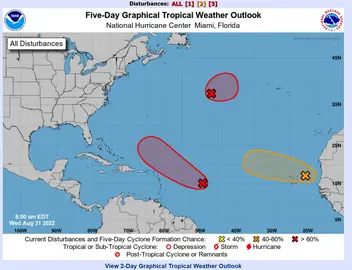 Previsión de formación del ciclón.
