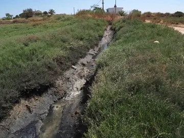 Colector de aguas residuales en Cartaya
