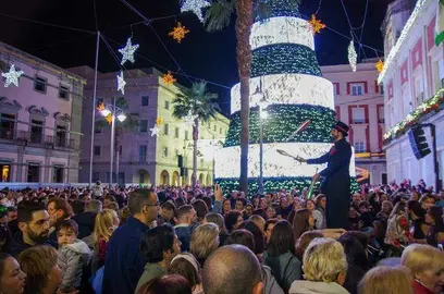Alumbrado navideño en Huelva.