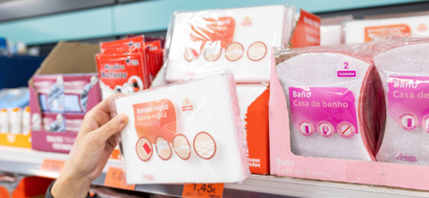 Imagen del borrador mágico en las estanterías de Mercadona