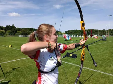 Leyre Fernández en acción en Polonia.