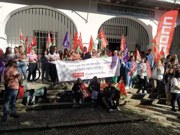Movilización de CCOO en los centros escolares