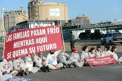 Protesta ante Enagás.
