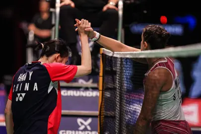 Carolina Marín tras su eliminación.